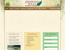 Tablet Screenshot of finishingtouchlandscape.com